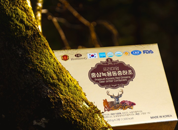 Sâm đỏ thượng hạng, nhung hươu và đông trùng hạ thảo.