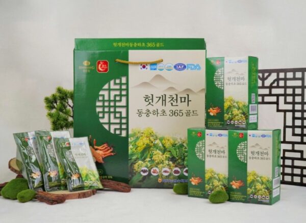 Thực phẩm bổ sung Hovenia Gastrodia Cordyceps 365 Gold
