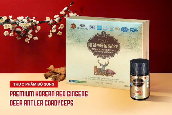 Chiết xuất thiên sâm đông trùng nhung hươu hoàng đế (6 Years Korean Red Ginseng Deer Antler Cordyceps)