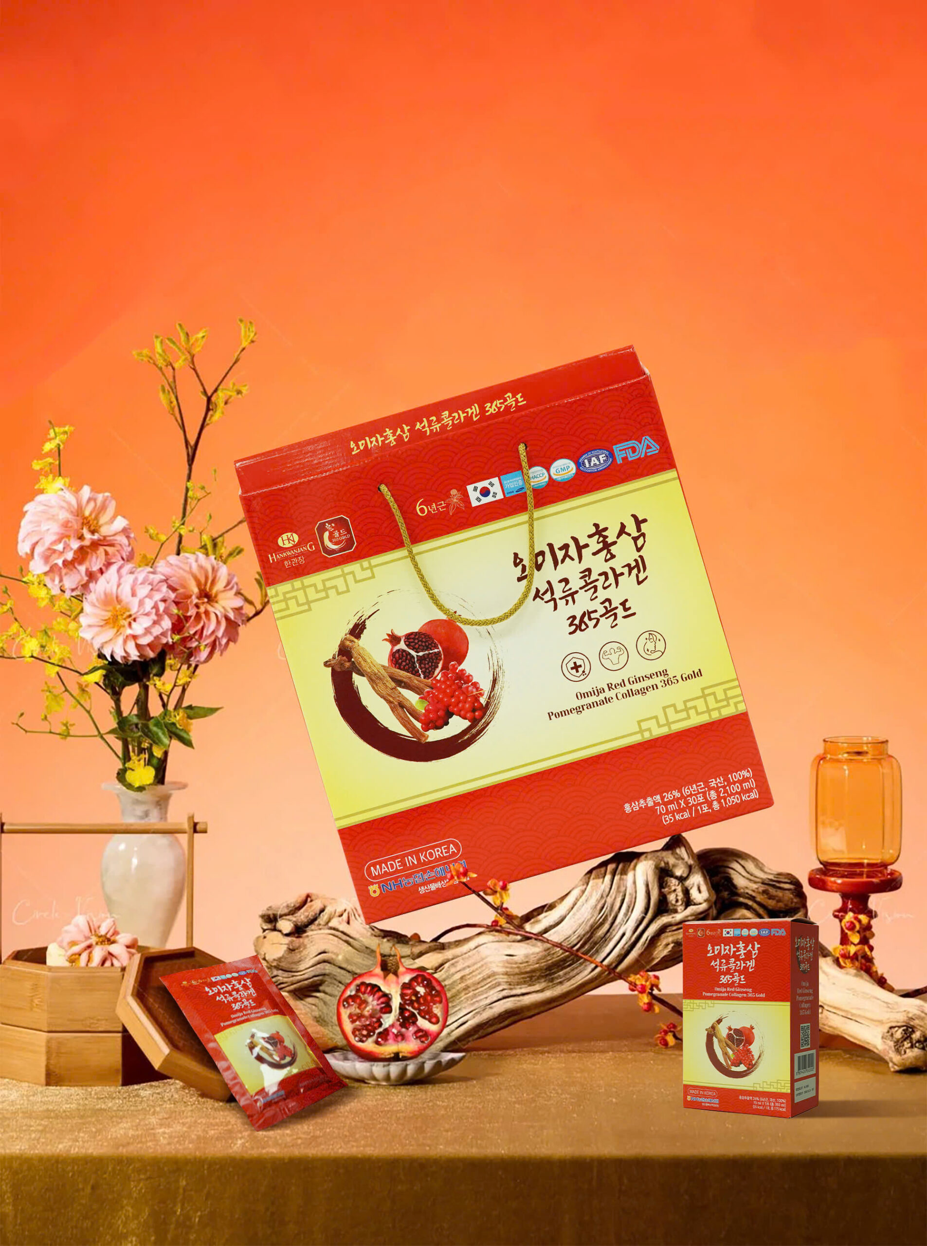 Thực phẩm bổ sung Omija Red Ginseng Pomegranate Collagen 365 Gold Thực phẩm bổ sung Omija Red Ginseng Pomegranate Collagen 365 Gold