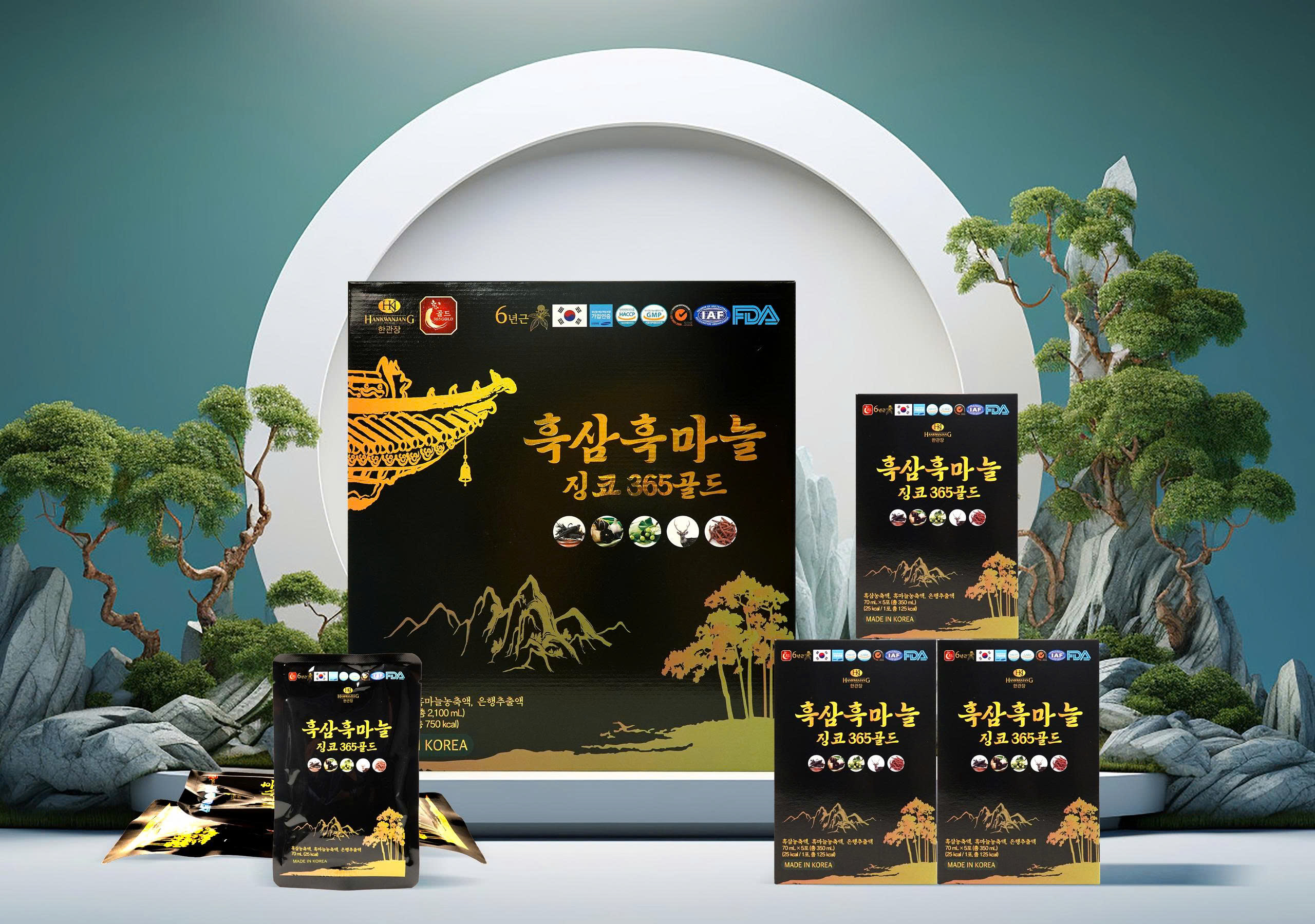 Thực phẩm bổ sung Black Ginseng Black Garlic Ginkgo 365 Gold Thực phẩm bổ sung Black Ginseng Black Garlic Ginkgo 365 Gold