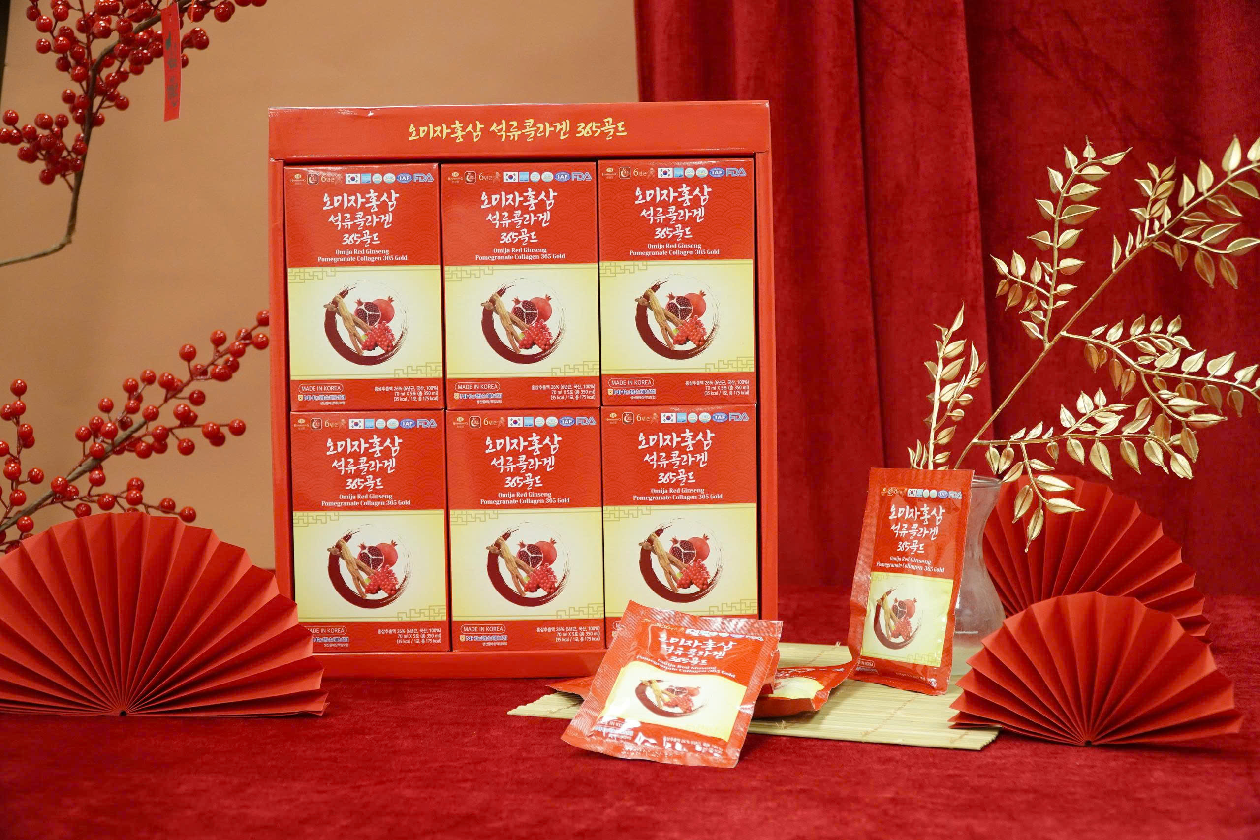 Thực phẩm bổ sung Omija Red Ginseng Pomegranate Collagen 365 Gold Thực phẩm bổ sung Omija Red Ginseng Pomegranate Collagen 365 Gold