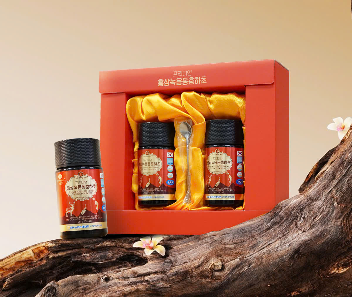 Thực phẩm bổ sung Premium Korean Red Ginseng Deer Antler Cordyceps Thực phẩm bổ sung Premium Korean Red Ginseng Deer Antler Cordyceps